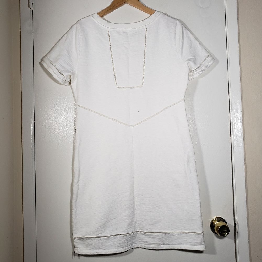 Band of Outsiders 100% Cotton Short Sleeve White Casual Dress Size L - Picture 5 of 5